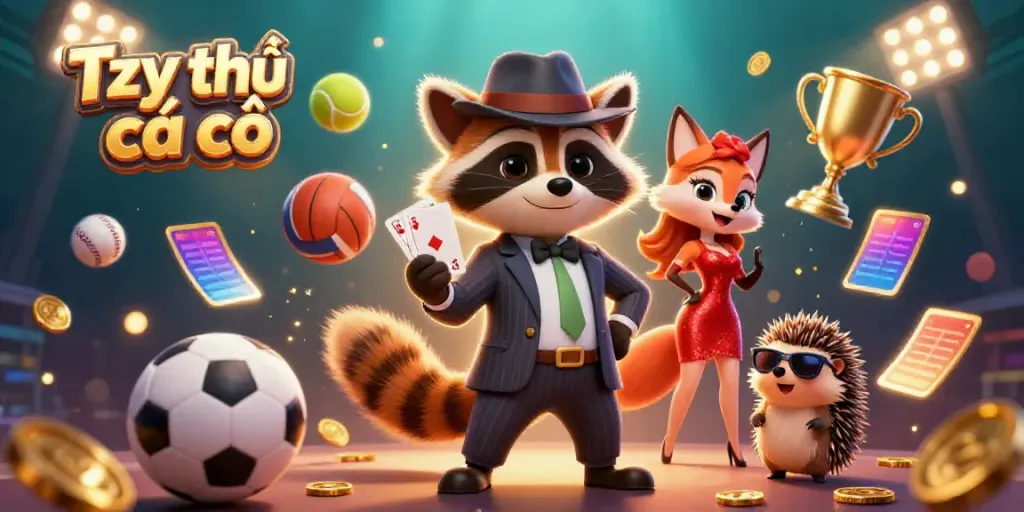 Engage with Tỷ lệ cá cược in this vibrant 3D illustration showcasing betting excitement with dynamic sports elements.
