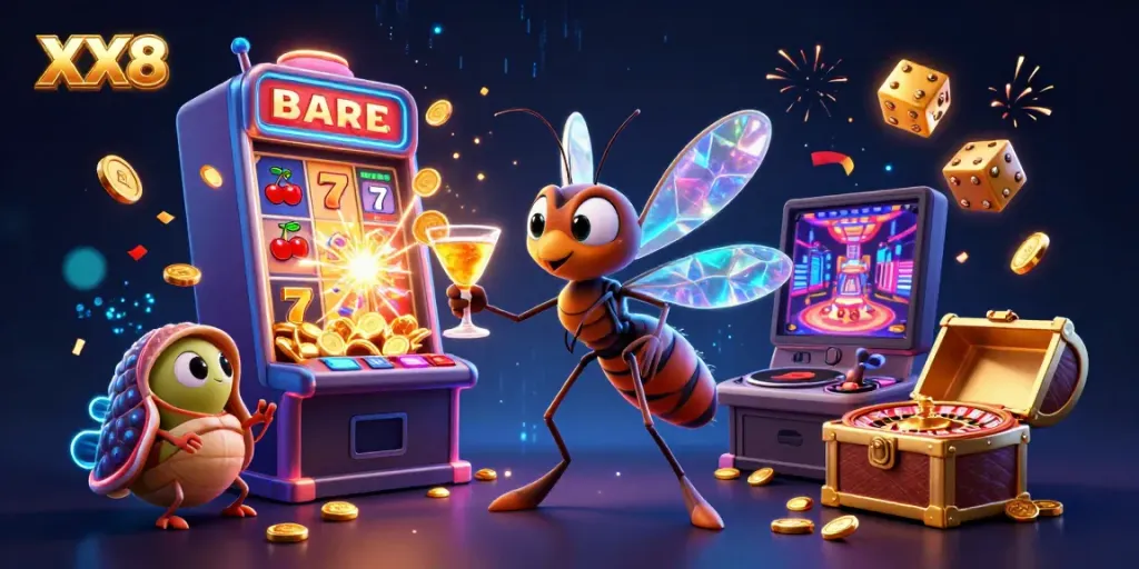 Engage with the exciting world of XX8, where a playful mosquito mascot brings casino fun together with rich gaming elements.