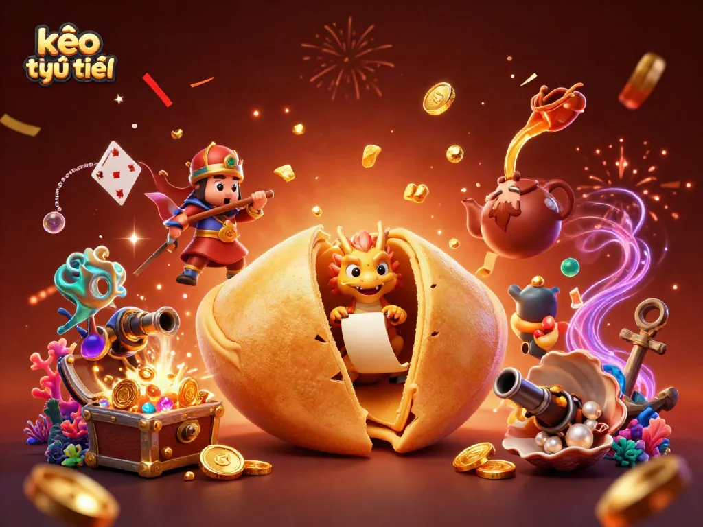 Engage in thrilling kèo trực tuyến action with a colorful illustration of fortune and adventure.