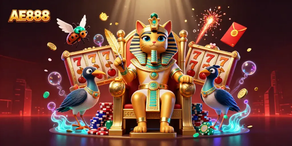 Play exciting casino games at AE888 with vibrant characters and rich visuals.