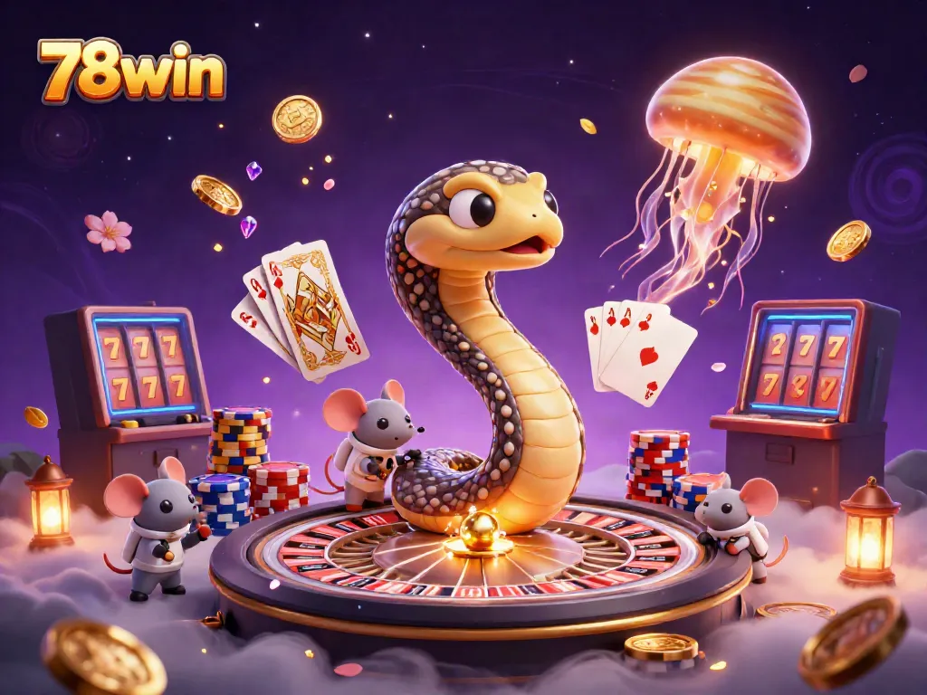 Experience the thrilling gameplay of 78win with imaginative space characters and casino elements.